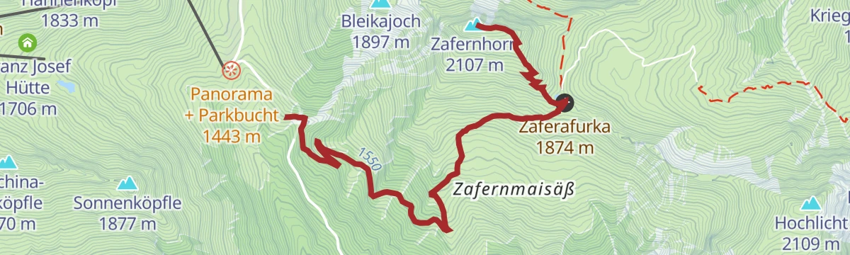 Route map: Damüls-Faschina